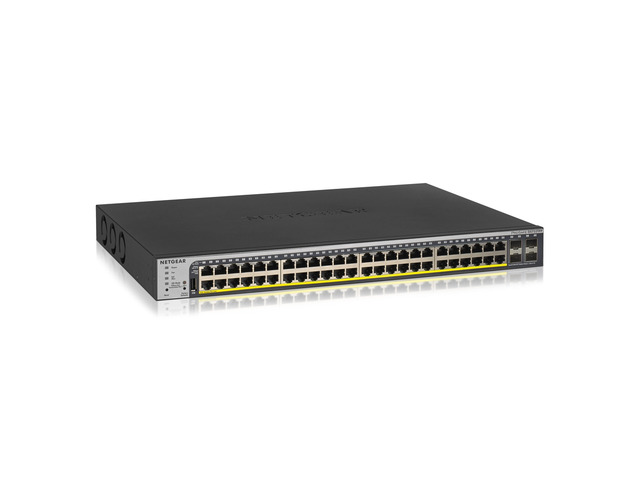 Netgear GS752TPP 48-Port Gigabit PoE+ Smart Switch with  Remote/Cloud Management and 4 SFP Ports (760W), GS752TPP-300NAS