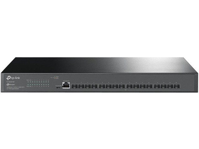 TP-Link TL-SX3016F | 16 Port 10G SFP+ Enterprise Level Switch | L2+ Smart Managed | Omada SDN Integrated | IPv6 | Static Routing | L2/L3/L4 QoS, IGMP & LAG | Limited Lifetime Protection