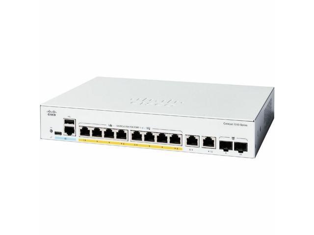 Cisco Catalyst C1200-8P-E-2G 8-Port Gigabit PoE+ Compliant Managed Network Switch (67W)