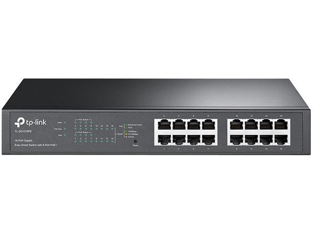 TP-Link TL-SG1016PE V3 | 16 Port Gigabit PoE Switch | Easy Smart Managed | 8 PoE+ Ports @150W | Plug & Play | Sturdy Metal w/ Shielded Ports | QoS, Vlan, IGMP & LAG | Limited Lifetime Protection