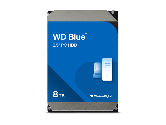 WD Blue 8TB Desktop Hard Disk Drive - 5640 RPM SATA 6Gb/s 256MB Cache 3.5 Inch - WD80EAAZ