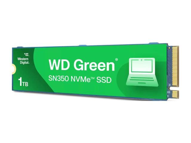 WD  Green™ SN350 NVMe™ 1TB SSD - M.2 2280 Internal - PCI Express NVMe™ (PCI Express NVMe 3.0 x4) - 2400 MB/s Maximum Read Transfer Rate   WDS100T2G0C-00CDH0