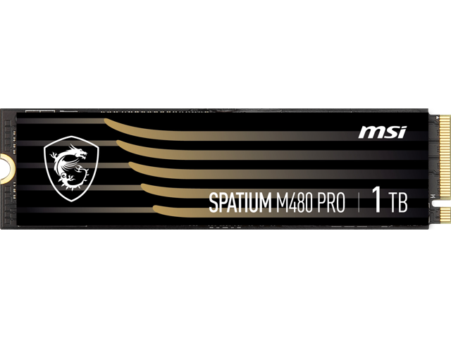 MSI SPATIUM M480 PRO PCIe 4.0 NVMe M.2 1TB PCI-Express 4.0 x4, NVMe 1.4 3D NAND Internal Solid State Drive (SSD)