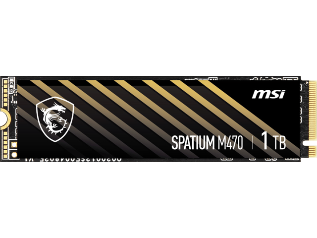 MSI SPATIUM M470 PRO PCIe 4.0 NVMe M.2 2280 1TB PCI-Express 4.0 x4 3D NAND Internal Solid State Drive (SSD) - SM470PN1TB