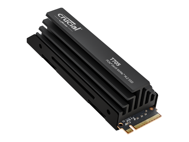 Crucial T705 2TB PCIe Gen5 NVMe M.2 SSD with Heatsink  - Up to 14,500 MB/s - Game Ready - Internal Solid State Drive (PC) - +1mo Adobe CC - CT2000T705SSD5
