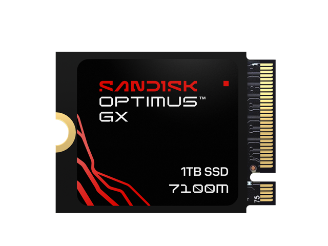 SANDISK Optimus™ GX 7100M PCIe® 4.0 x4 M.2 2230 NVMe™ 1TB SSD 3D NAND TLC Internal Solid State Drive (SSD) SDSP71100TAT-000E0