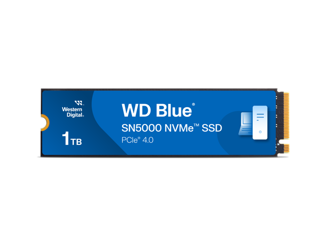 Western Digital 1TB WD Blue SN5000 NVMe SSD, PCIe Gen 4.0, up to 5,150 MB/s Read Speeds Internal Solid State Drive (SSD) WDS100T4B0E