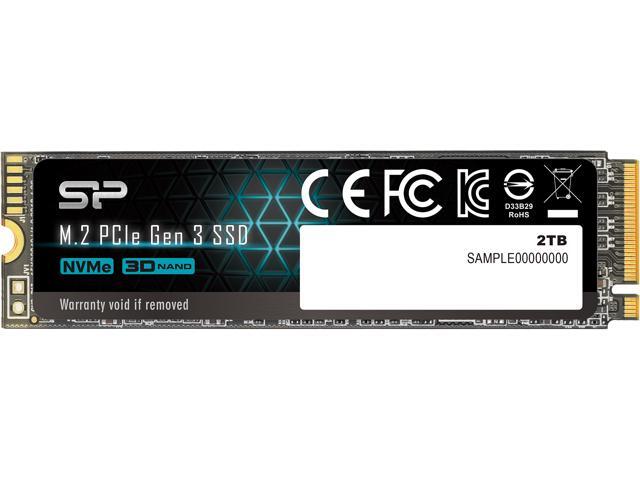 Silicon Power 2TB NVMe PCIe Gen3 x4 M.2 2280 SSD (SU002TBP34A60M28SN)