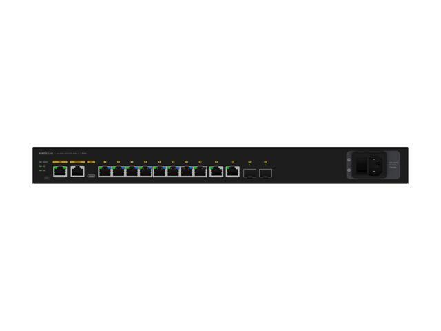 NETGEAR 8x1G PoE+ 240W 2x1G and 2xSFP+ Managed Switch | AV Line M4250-10G2XF-PoE+, GSM4212UX-100NAS