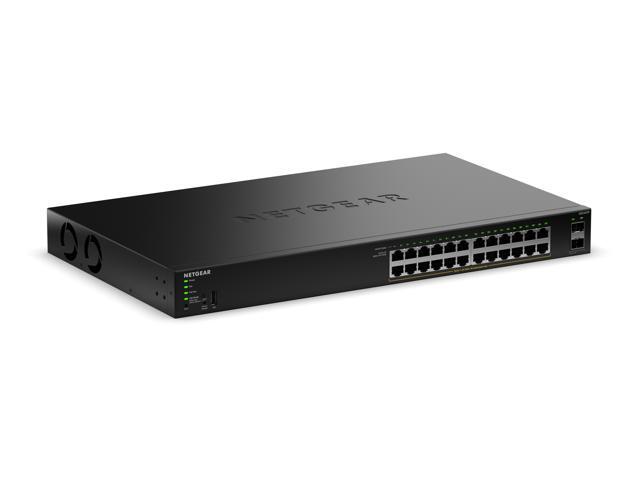Netgear GS324TP 24-Port Gigabit Ethernet PoE+ Smart Managed Essentials Switch with 2 Dedicated SFP Ports (190W), GS324TP-200NAS