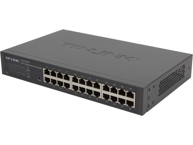 TP-Link 24 Port Gigabit Switch | Easy Smart Managed | Plug & Play | Lifetime Protection | Desktop/Rackmount | Sturdy Metal w/ Shielded Ports | Support QoS, Vlan, IGMP & Link Aggregation (TL-SG1024DE)