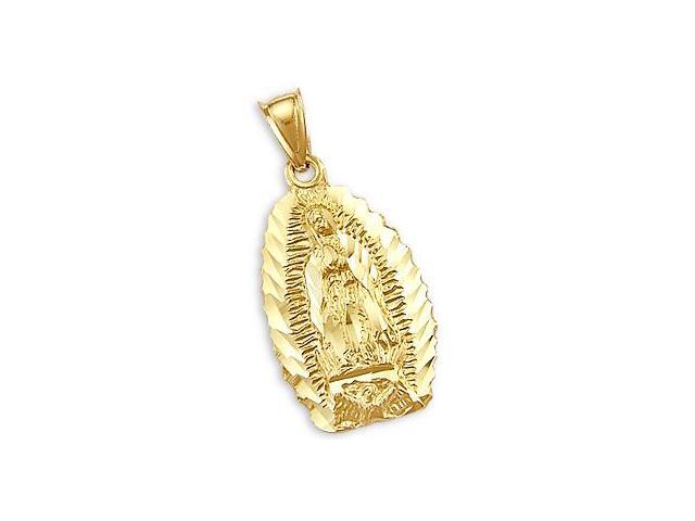 Virgin Mary Charm Guadalupe Pendant 14k Yellow Gold Newegg Com