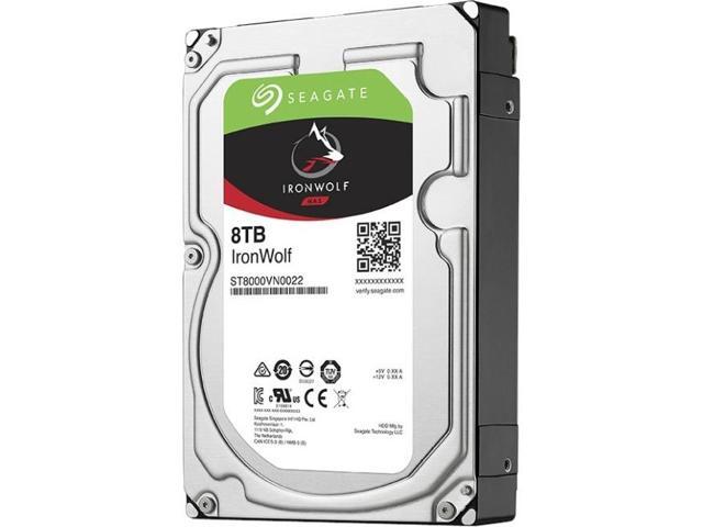 Seagate IronWolf ST8000VN0022 8TB 7200 RPM 256MB Cache SATA 6.0Gb/s 3.5" Internal Hard Drive Bare Drive