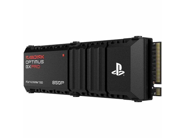 Sandisk 2TB Optimus GX PRO 850P NVMe M.2 2280 SSD for PS5 Consoles PCIe 4.0, Up 7,300MB/s Read Speeds, With Heatsink, Officially Licensed - SDSG81200TAH-000E0