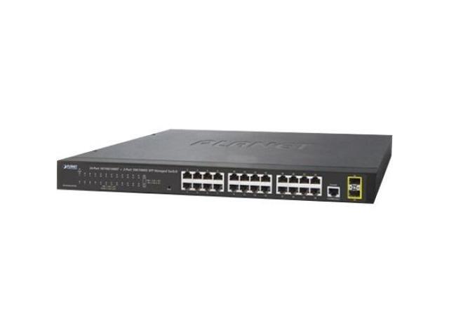 PLANET Technology - GS-4210-24T2S - Planet 24-Port Layer 2 Managed Gigabit Ethernet Switch W/2 SFP Interfaces - 24 Ports - Manageable - 4 Layer Supported - Modular - Twisted Pair, Optical Fiber - 1U