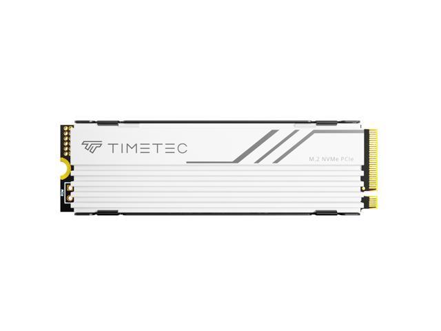 Timetec 1TB PCIe 4.0 White Heatsink Gaming SSD NVMe Phison E27T PCIe Gen4x4 M.2 2280 3D NAND TLC SLC Cache Read/Write Speed Up to 7,400/6,100 MB/s Internal Solid State Drive for PS5, PC Desktop