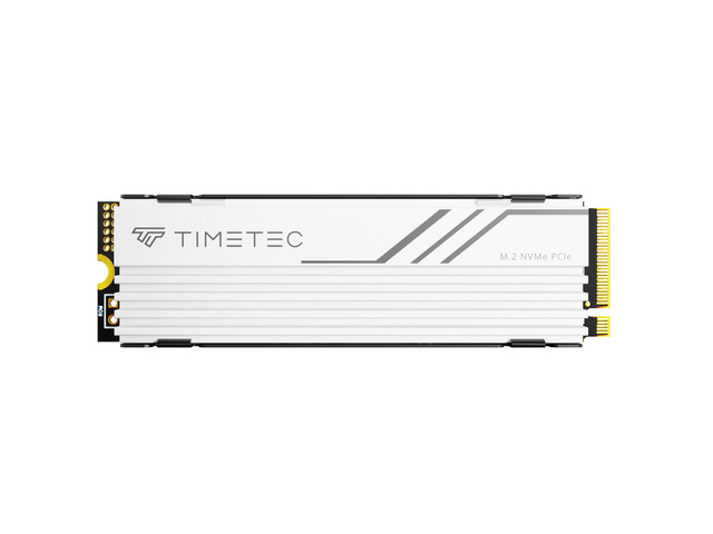 Timetec 2TB PCIe 4.0 White Heatsink Gaming SSD NVMe Phison E27T PCIe Gen4x4 M.2 2280 3D NAND TLC SLC Cache Read/Write Speed Up to 7,400/6,400 MB/s Internal Solid State Drive for PS5, PC Desktop
