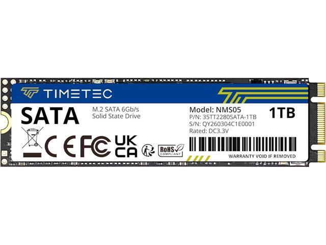 Timetec 1TB SSD 3D NAND SATA III 6Gb/s M.2 2280 NGFF 512TBW Read Speed Up to 550MB/s SLC Cache Performance Boost Internal Solid State Drive for PC Computer Laptop and Desktop (1TB)