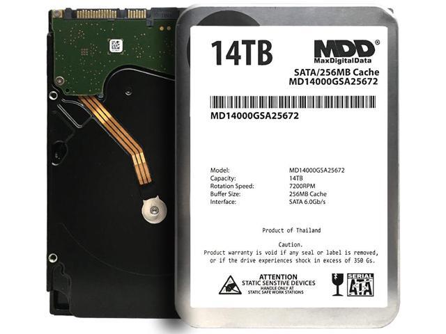 MDD (MD14000GSA25672) 14TB 7200RPM SATA 6Gb/s 128MB Cache 3.5" Internal Desktop Hard Drive - 3 Years Warranty