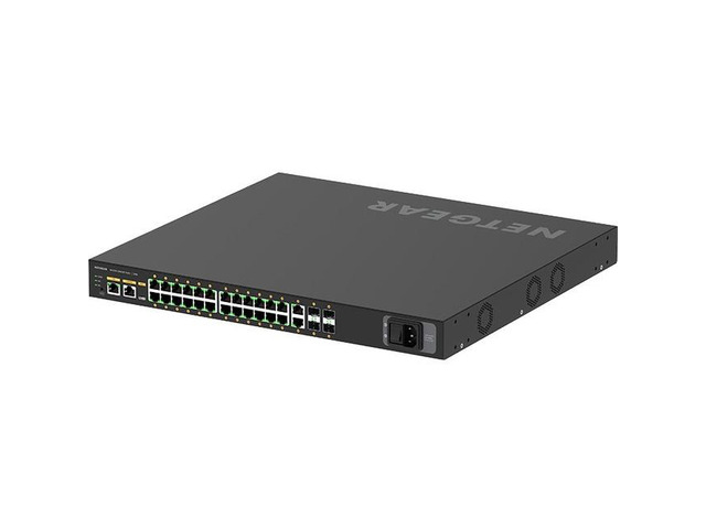 NETGEAR 24x1G PoE+ 300W 2x1G and 4xSFP Managed Switch | AV Line M4250-26G4F-PoE+, GSM4230P