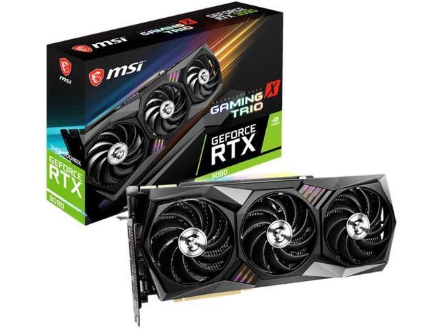 MSI Gaming GeForce RTX 3090 24GB GDRR6X 384-Bit HDMI/DP Nvlink Tri-Frozr 2 Ampere Architecture OC Graphics Card (RTX 3090 GAMING X TRIO 24G)