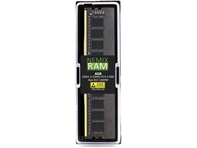 NEMIX RAM 4GB (1X4GB) DDR4 2400MHZ PC4-19200 1Rx8 1.2V 288-PIN Non-ECC UDIMM Compatible with QNAP RAM-4GDR4A1-UD-2400 NAS Unbuffered Desktop Memory