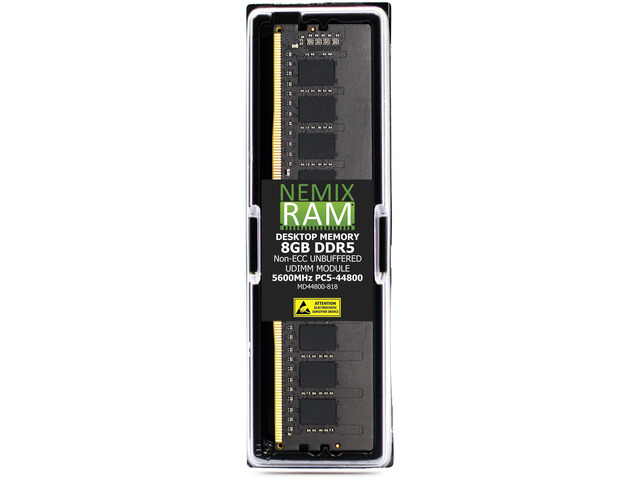 8GB DDR5 5600MHz PC5-44800 1Rx8 1.1V CL46 288-PIN Non-ECC Unbuffered UDIMM NEMIX RAM Desktop PC Memory Compatible with ASUS ROG Crosshair X870E / TUF Gaming X870 & B850 Series Boards