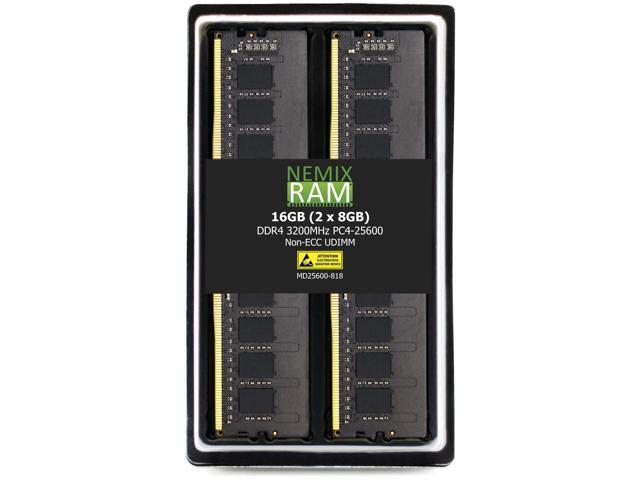NEMIX RAM 16GB (2X8GB) DDR4 3200MHZ PC4-25600 1Rx8 1.2V 288-PIN Non-ECC Unbuffered UDIMM Desktop PC Memory KIT Compatible with ASUS WS X299 PRO, X99-WS/IPMI, WS Z390 PRO Motherboard
