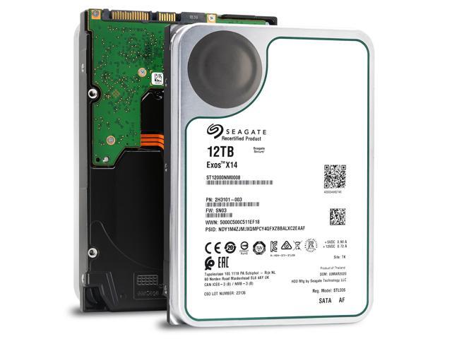 Seagate Exos X14 12TB SATA 7200 RPM 3.5" Enterprise HDD (ST12000NM0008)