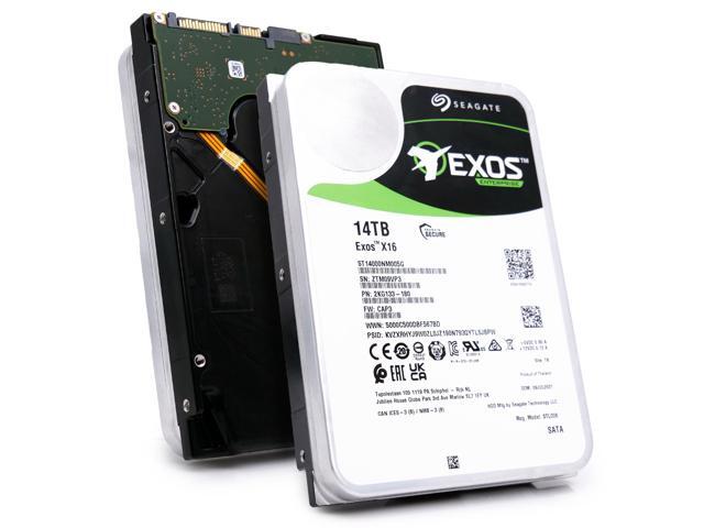 Seagate Exos X16 ST14000NM005G 14TB 7.2K RPM SATA 6Gb/s 512e CMR 3.5in Enterprise HDD