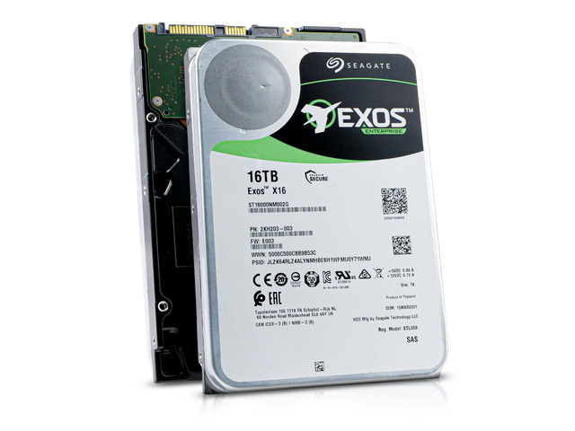 Seagate Exos X16 ST16000NM002G 16TB 7.2K RPM SAS 12Gb/s 512e 256MB 3.5in Enterprise Hard Drive