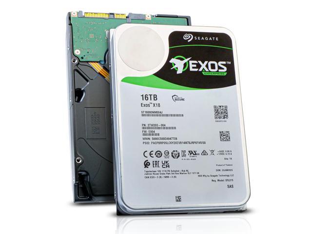 Seagate Exos X18 16TB ST16000NM004J 7.2k RPM SAS 12 Gb/s 256MB Cache 512e/4Kn 3.5-inch Enterprise Hard Drive