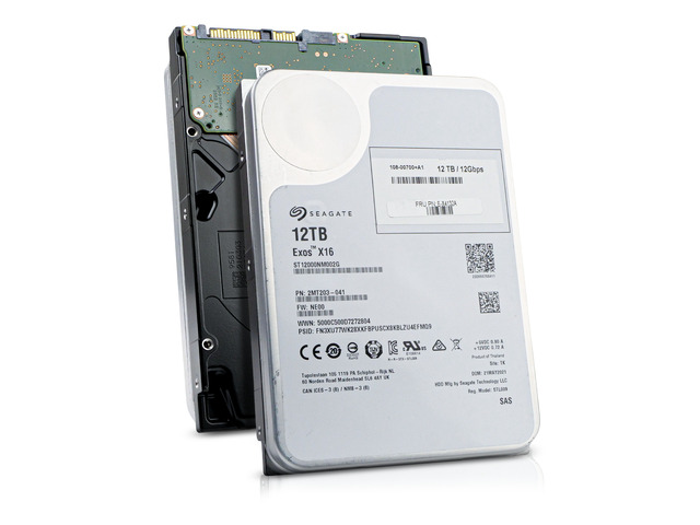 Seagate Exos X16 ST12000NM002G 12TB 7.2K RPM SAS 12Gb/s 512e 3.5in Enterprise Hard Drive