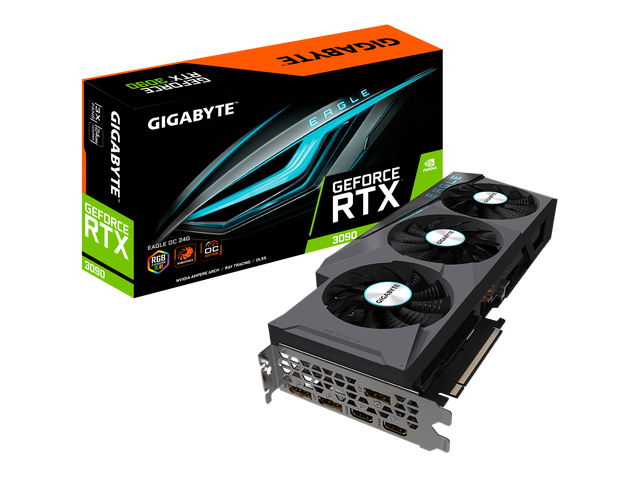 Gigabyte GeForce RTX 3090 EAGLE OC 24GB GDDR6X GV-N3090EAGLE OC-24GD Video Card