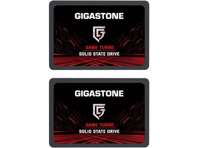 Gigastone Game Turbo 2-Pack 512GB SSD SATA III 6Gb/s. 3D NAND 2.5" Internal Solid State Drive, Read up to 560MB/s. Compatible with PS4, PC, Desktop and Laptop, 2.5 inch 7mm (0.28)