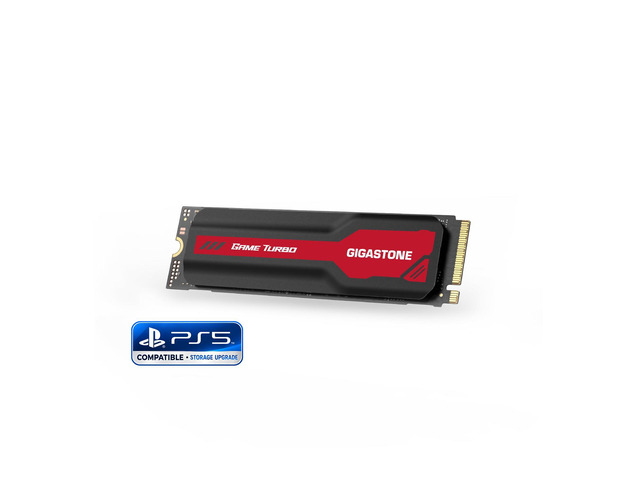 GIGASTONE Game Turbo PCIe Gen4x4 SSD 2TB, Speed Up to 7,300MB/s, Heat Sink, with SLC Caching Gaming/PC/Desktop/Laptop 5-Year Warranty M.2 NVMe PCIe 4.0 2280 Internal Solid State Drive-Red