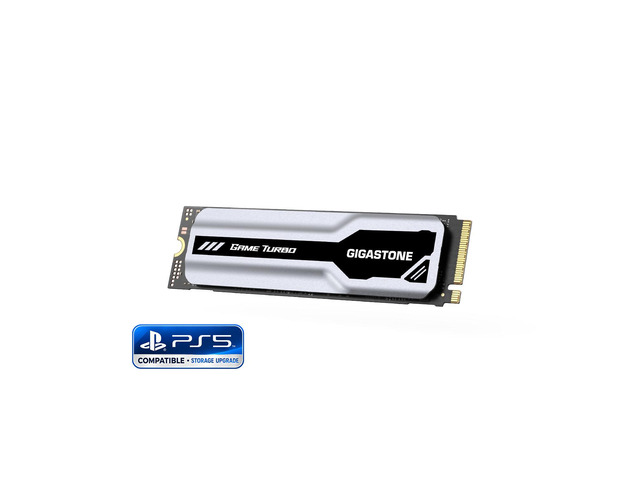 GIGASTONE Game Turbo PCIe Gen4x4 SSD 2TB, Speed Up to 7,300MB/s, Heat Sink, with SLC Caching Gaming/PC/Desktop/Laptop 5-Year Warranty M.2 NVMe PCIe 4.0 2280 Internal Solid State Drive-Black