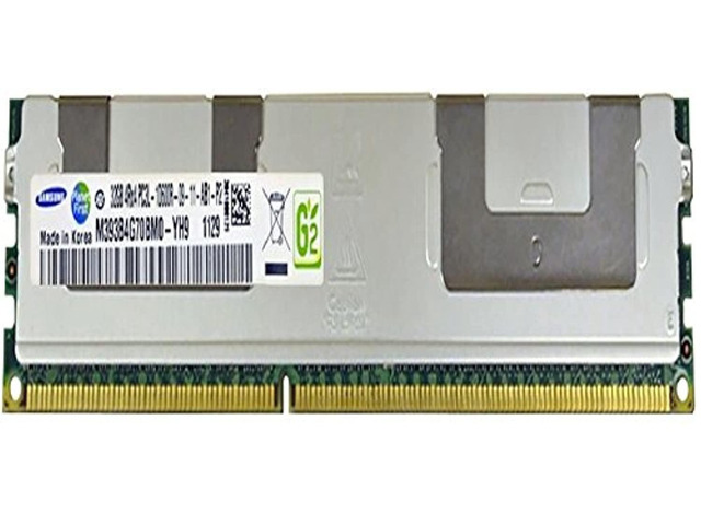 samsung m393b4g70bm0-yh9 32gb server dimm ddr3 pc10600(1333) reg ecc 1.35v 4rx4 240p 4gx72 2gx4 cl9