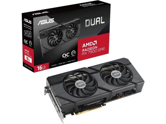ASUS Dual Radeon RX 7900 GRE OC Edition 16GB GDDR6 (AMD RDNA 3, PCIe 4.0, HDMI 2.1, DisplayPort 2.1) DUAL-RX7900GRE-O16G