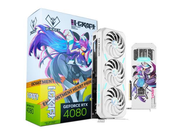 MAXSUN GeForce RTX 4080 OC 16GB iCraft Anime GPU Graphics Card GDDR6X, PCI Express 4.0 X16, 256-bit, 3x DisplayPort 1.4a, HDMI 2.1a Video Card