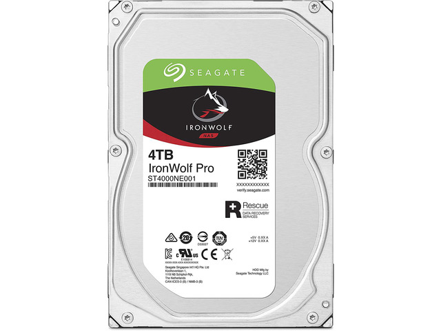 Seagate IronWolf Pro 4TB NAS Internal Hard Drive HDD  3.5 Inch SATA 6Gb/s 7200 RPM 128MB Cache for RAID Network Attached Storage, Data Recovery Service  Frustration Free Packaging