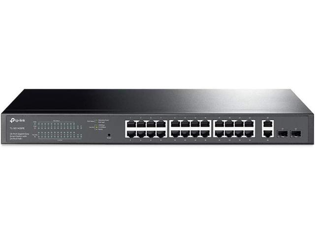 TP-Link TL-SG1428PE 24 Port Gigabit PoE Switch Easy Smart Managed 24 PoE+ Port @250W w/ 2 UL Gigabit Ports + 2 SFP Slots PoE Auto Recovery QoS, Vlan, IGMP & LAG