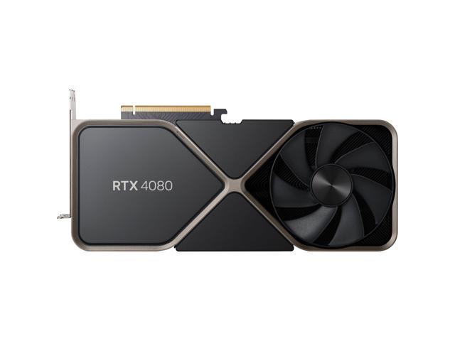 NVIDIA GeForce RTX 4080 Founders Edition Graphics Card 16GB GDDR6X - Titanium and Black