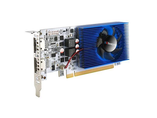 SRhonyra GT 730 4GB low profile graphics card 128 Bit DDR3,  2×HDMI dual monitors video card, single slot  PCIe X16 2.0, Compatible DirectX 11 OpenGL 4.2 for SFF PC 2U chassis