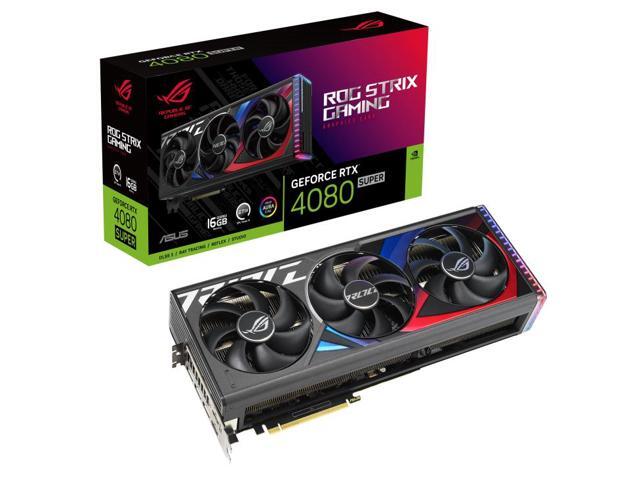 ASUS ROG Strix GeForce RTX 4080 SUPER Black Edition Gaming Graphics Card (PCIe 4.0, 16GB GDDR6X, DLSS 3, HDMI 2.1a, DisplayPort 1.4a, Vapor Chamber, Aura Sync) ROG-STRIX-RTX4080S-16G-Black