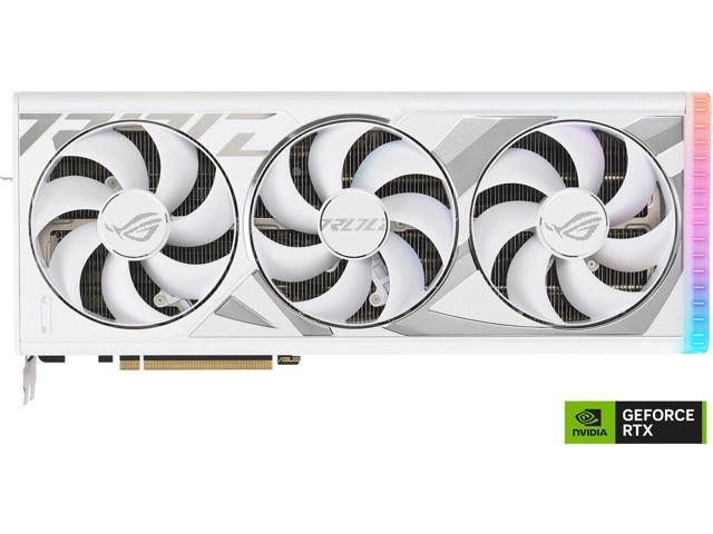 ASUS ROG Strix GeForce RTX 4090 White Edition Gaming Graphics Card (PCIe 4.0, 24GB GDDR6X, HDMI 2.1a, DisplayPort 1.4a) ROG-STRIX-RTX4090-24G-WHITE