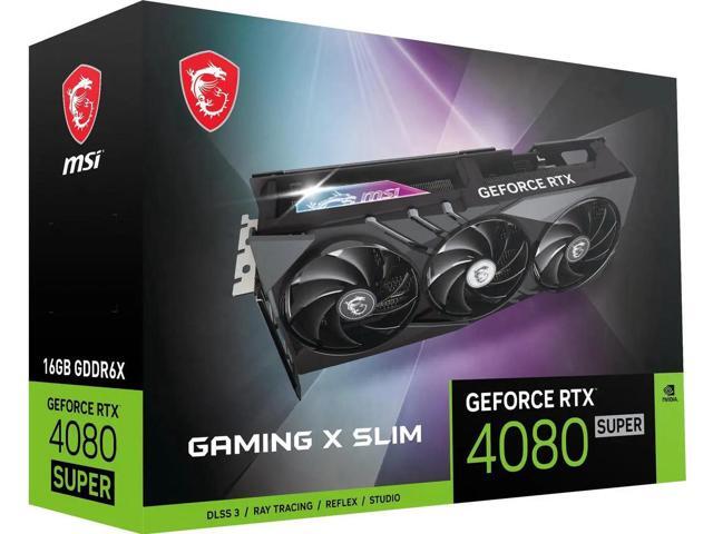 MSI GeForce RTX 4080 SUPER 16GB GDDR6X PCI Express 4.0 Graphics Card, RTX 4080 SUPER 16G GAMING SLIM Video card