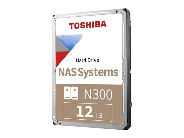 Toshiba N300 12TB NAS 3.5-Inch Internal Hard Drive - CMR SATA 6 Gb/s 7200 RPM 512 MB Cache - HDWG51CXZSTA