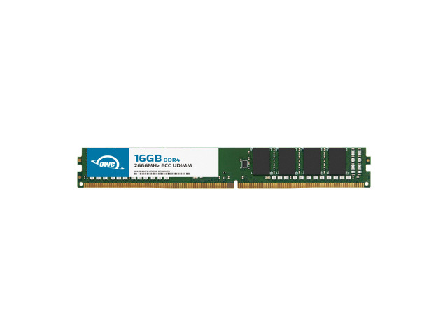 OWC 16GB DDR4 2666 PC4-21300 CL19 2Rx8 VLP 288-pin 1.2V ECC Unbuffered DIMM Memory RAM Module Upgrade for Select Workstations, Servers, and NAS Systems