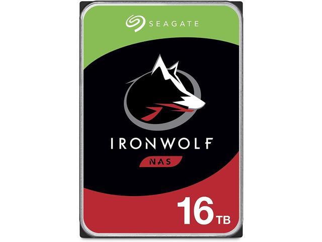 Seagate IronWolf 16TB NAS Internal Hard Drive HDD  CMR 3.5 Inch SATA 6GB/S 7200 RPM 256MB Cache for Raid Network Attached Storage, with Rescue Service (ST16000VN001)